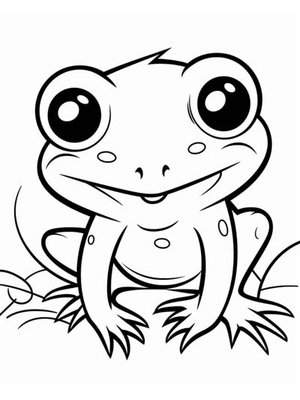 Baby Kikker Kleurplaat — gratis kleurplaat