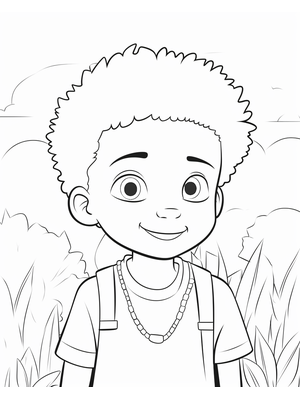 Kind Black 3 Kleurplaat — gratis kleurplaat