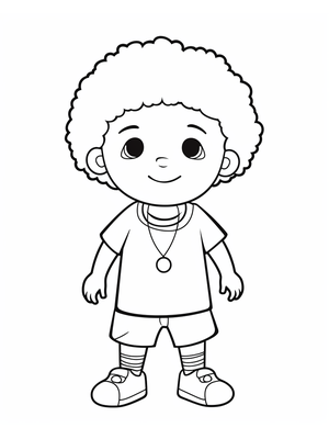 Kind Brazilian 2 Kleurplaat — gratis kleurplaat