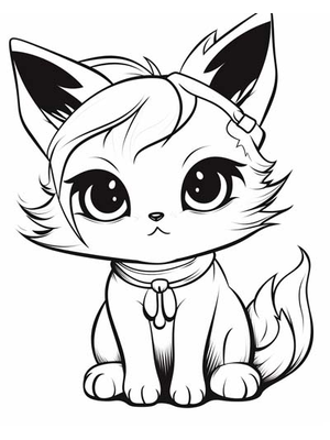 Baby Kitten 29 Kleurplaat — gratis kleurplaat