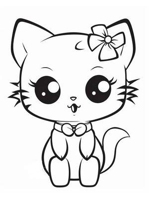 Baby Kitten 31 Kleurplaat — gratis kleurplaat