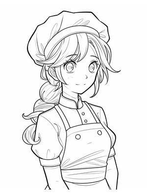 Kok Kleurplaat 5 — gratis kleurplaat printen