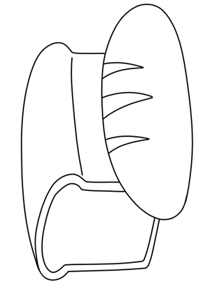 Kok met Brood Kleurplaat