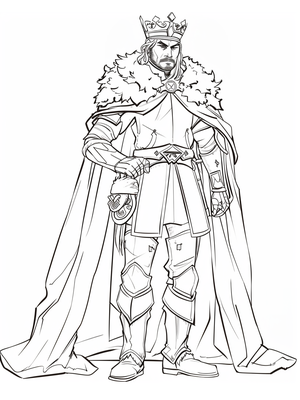 Koning Kleurplaat — gratis kleurplaat