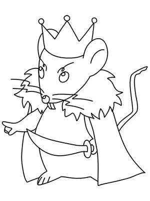Koning Mouse Kleurplaat — gratis kleurplaat