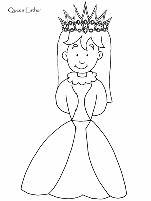 Koningin Esther 5 Kleurplaat — gratis kleurplaat