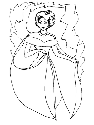 Koningin Pretty 2 Kleurplaat — gratis kleurplaat