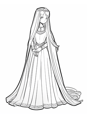 Koningin Prinses Kleurplaat — gratis kleurplaat