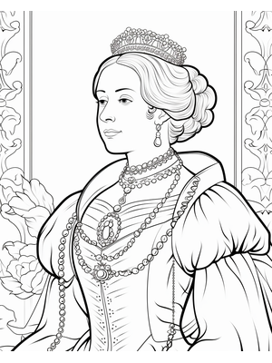 Koningin Victoria Kleurplaat — gratis kleurplaat