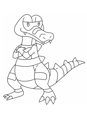 Krokorok Kleurplaat — gratis kleurplaat