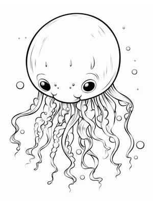 Baby Kwal Kleurplaat — gratis kleurplaat