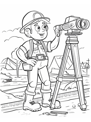 Landmeter Kleurplaat — gratis kleurplaat printen