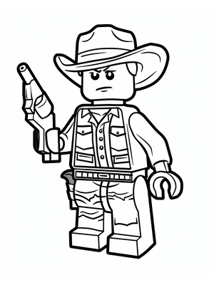 Lego Cowboy Kleurplaat