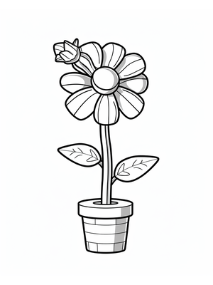 Lego Flower Kleurplaat