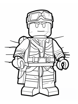 Lego Piloot Kleurplaat — gratis kleurplaat printen