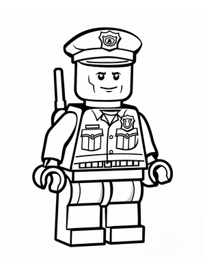 Lego Politie Kleurplaat — gratis kleurplaat printen