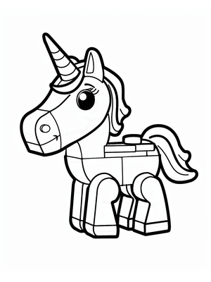 Lego Unicorn Kleurplaat — gratis kleurplaat printen