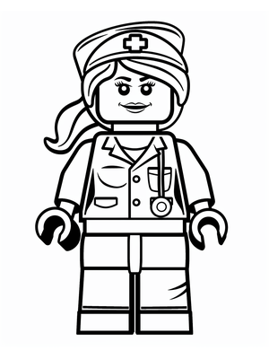 Lego Verpleegkundige Kleurplaat — gratis kleurplaat printen