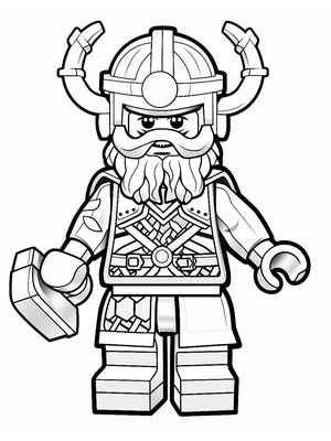 Lego Viking Kleurplaat — gratis kleurplaat
