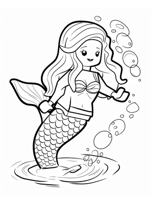 Lego Zeemeermin Kleurplaat — gratis kleurplaat printen