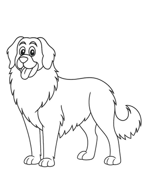 Leonberger Kleurplaat — gratis kleurplaat printen