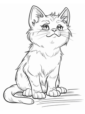 Baby Lief 2 Kitten Kleurplaat — gratis kleurplaat