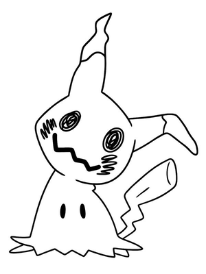 Mimikyu Kleurplaat — gratis kleurplaat