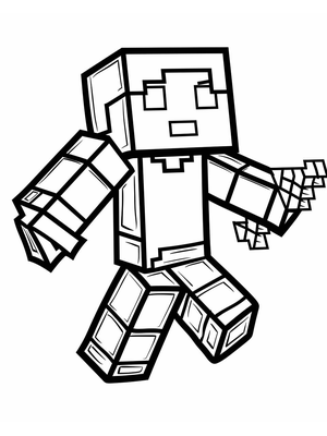 Minecraft 1 Kleurplaat — gratis kleurplaat printen