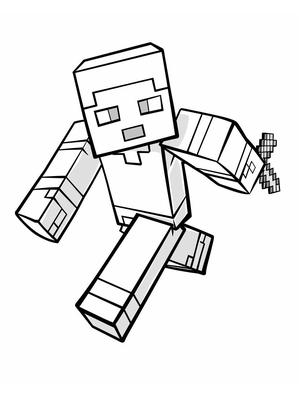 Minecraft 2 Kleurplaat — gratis kleurplaat printen
