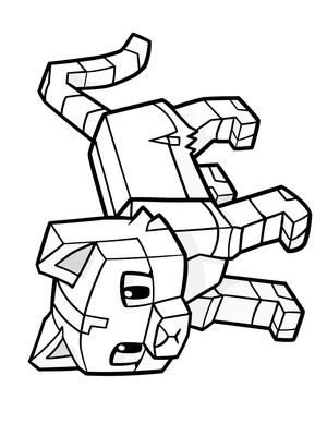 Minecraft Kat 2 Kleurplaat — gratis kleurplaat printen