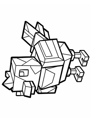 Minecraft Kip Kleurplaat — gratis kleurplaat printen