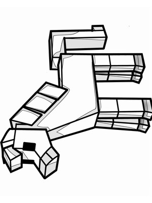 Minecraft Paard 1 Kleurplaat — gratis kleurplaat printen