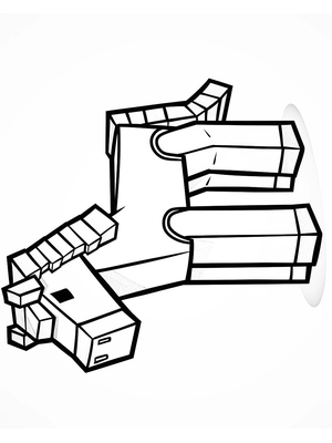 Minecraft Paard 2 Kleurplaat — gratis kleurplaat printen