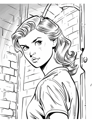 Nancy Drew Kleurplaat — gratis kleurplaat printen