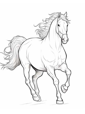 Paard 10 Kleurplaat — gratis kleurplaat