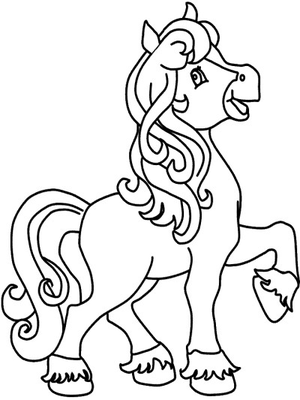 Paard 13 2 3 Kleurplaat — gratis kleurplaat