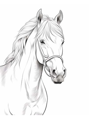 Paard 14 Kleurplaat — gratis kleurplaat