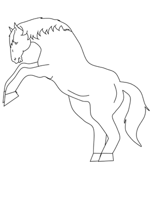 Paard 18 Kleurplaat — gratis kleurplaat