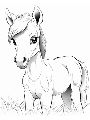 Paard 2 Kleurplaat — gratis kleurplaat printen