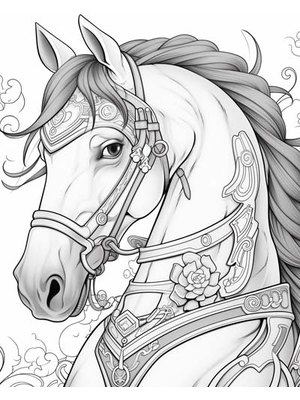 Paard 21 Kleurplaat — gratis kleurplaat