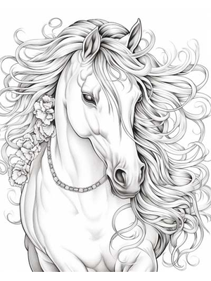 Paard 22 Kleurplaat — gratis kleurplaat