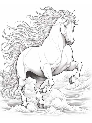 Paard 24 Kleurplaat — gratis kleurplaat