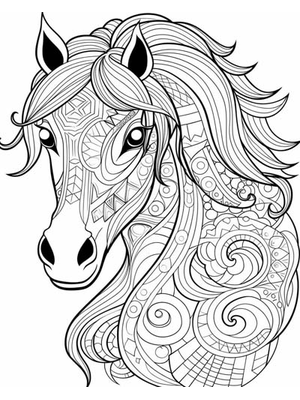 Paard 29 Kleurplaat — gratis kleurplaat