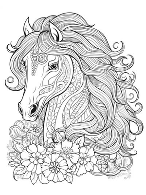 Paard 30 Kleurplaat — gratis kleurplaat