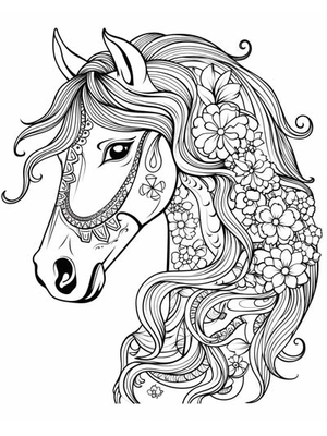 Paard 31 Kleurplaat — gratis kleurplaat