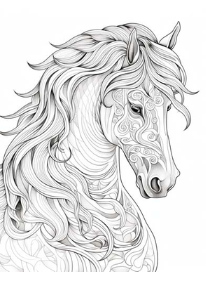 Paard 33 Kleurplaat — gratis kleurplaat