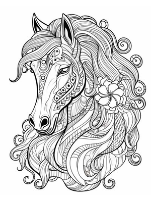 Paard 35 Kleurplaat — gratis kleurplaat
