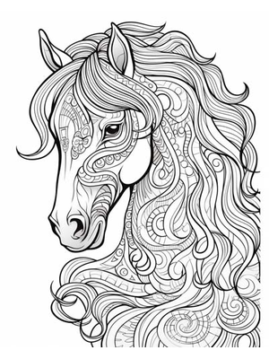 Paard 36 Kleurplaat — gratis kleurplaat