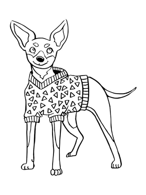 Pinscher Kleurplaat — gratis kleurplaat printen