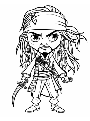 Piraat 13 Kleurplaat — gratis kleurplaat